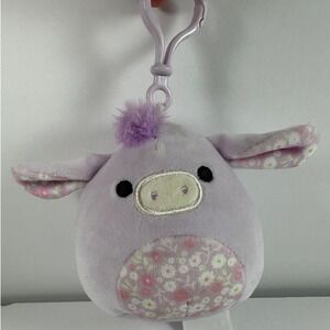 Squishmallows Delzi the Purple Donkey 3.5" Clip-On Easter 2023 Plush Toy